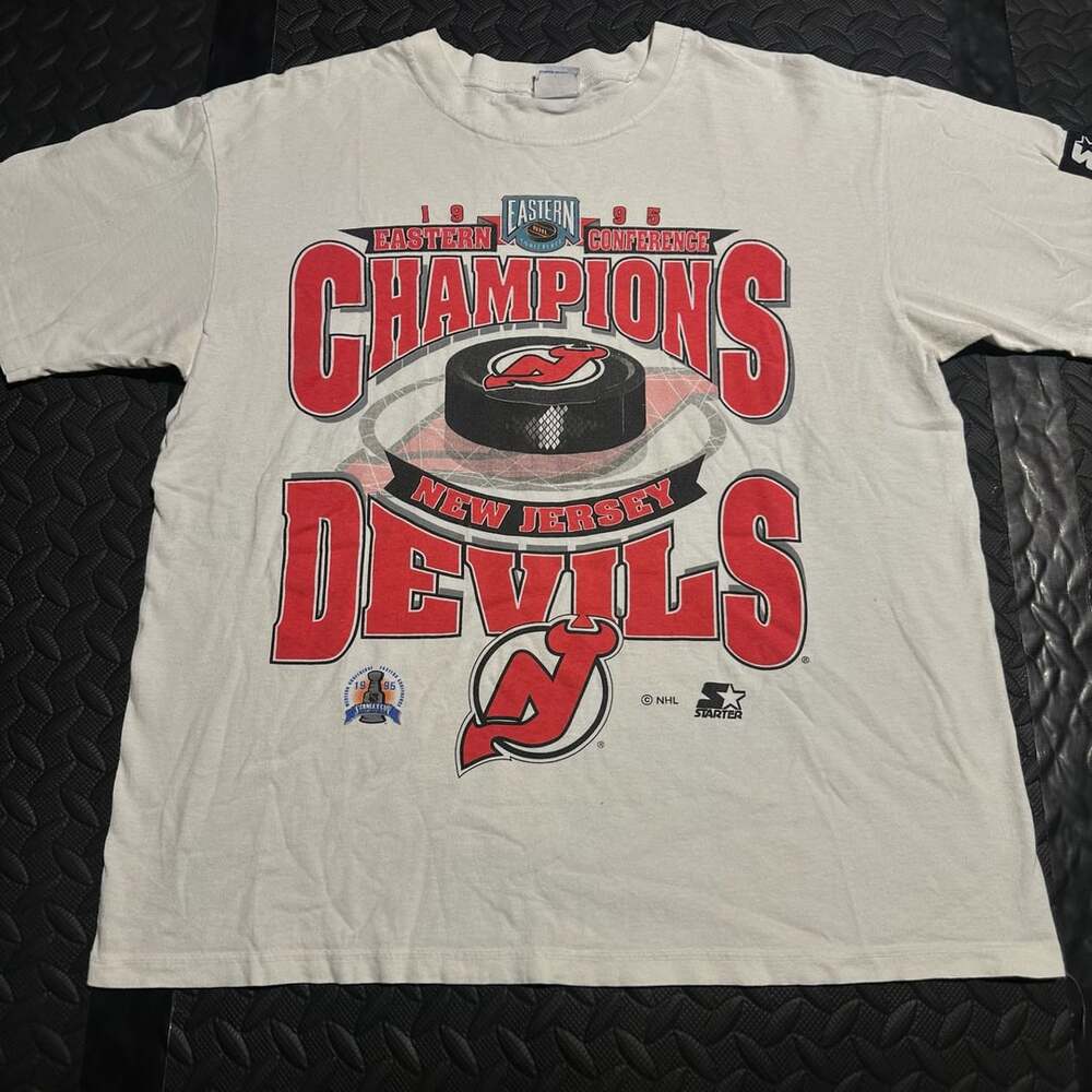 Vintage 1995 Starter New Jersey Devils Eastern Conference Champions NHL Tee